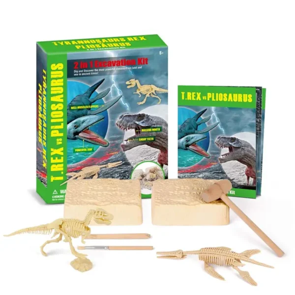 2 in 1 Excavation kit, tyrannosaurus vs pliosaurus - Image 3