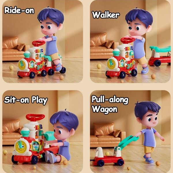 4In 1 Push & Ride Train - Image 5