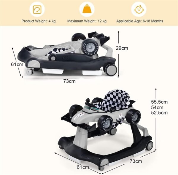 4 In 1Baby Walker Activity Center - Image 5