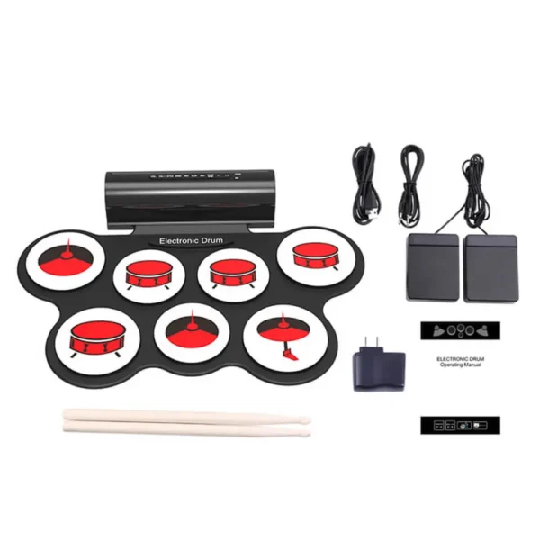 MD860 Portable Educational Kid Toys Musical Instrument Electronic Drum Set - Image 2