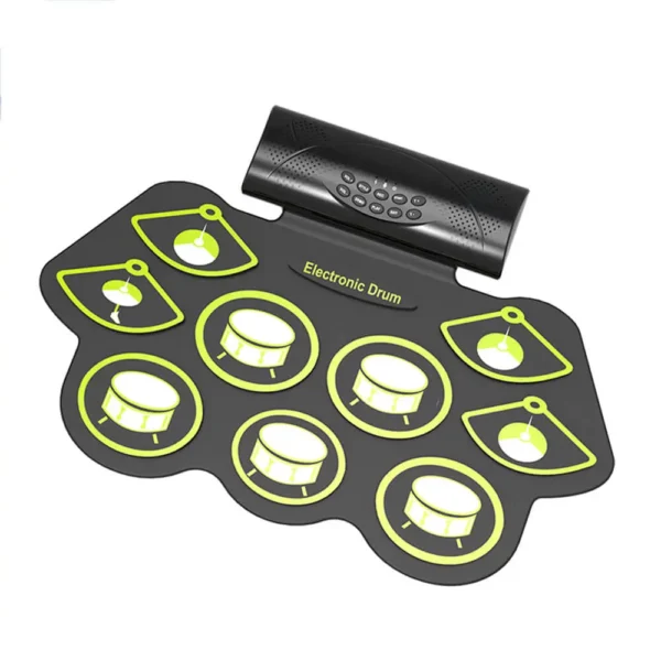 9 pads electronic drum kit Flexible Silicone Digital Midi Electric Drum Set - Image 2