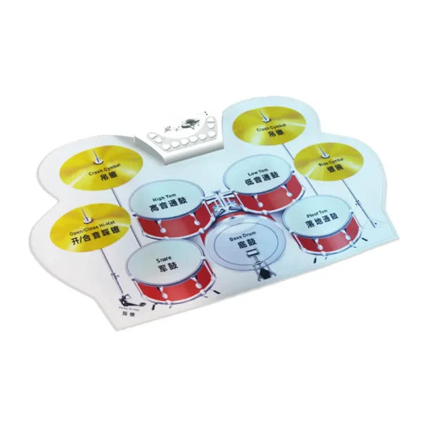 W1008 Foldable Portable Music Toys Drum Pad Electronic Roll Up Drum Set - Image 2