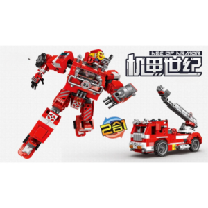 Fire Brigade Deformation Fire truck MOC Bricks Double 2