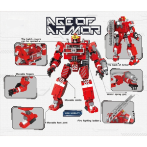 Fire Brigade Deformation Fire truck MOC Bricks Double 3