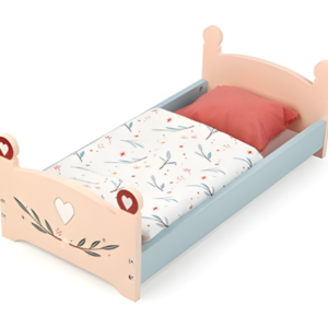 wooden doll bed