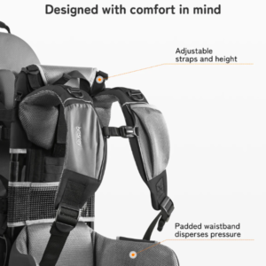 Baby Backpack Carrier With Trekking Poles 3