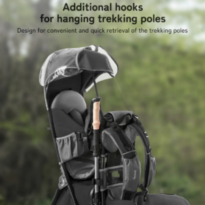 Baby Backpack Carrier With Trekking Poles 7